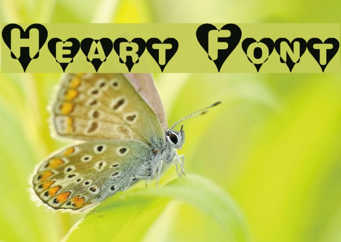 Heart Font examples