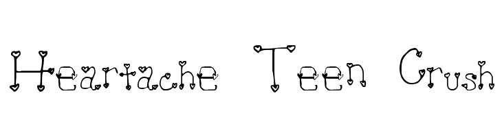 Heartache Teen Crush Font