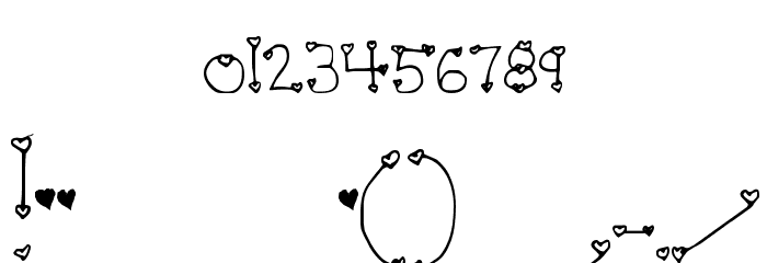 Heartache Teen Crush Font OTHER CHARS