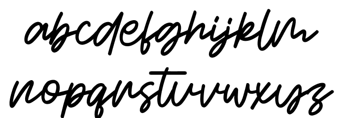 Heartales Free Font LOWERCASE