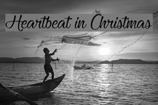 Heartbeat in Christmas Font examples