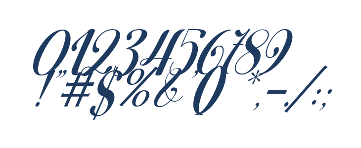 Heartbeat italic Other Characters