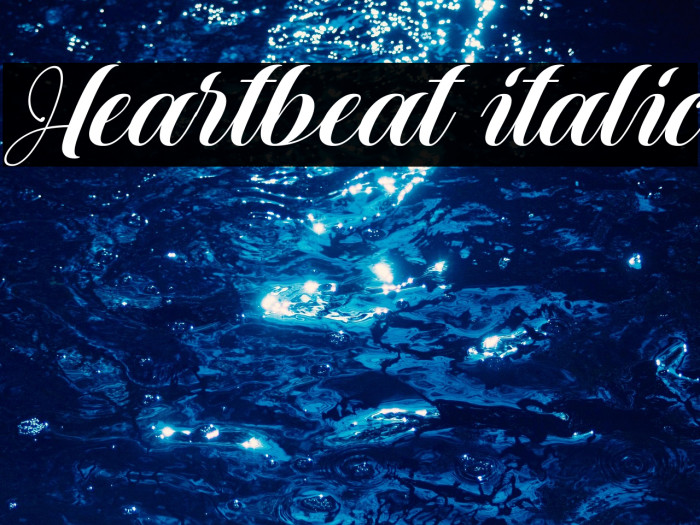 Heartbeat italic Example 2