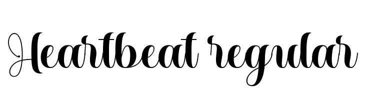 Heartbeat regular  フリーフォントのダウンロード