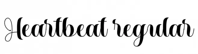 Heartbeat regular  Frei Schriftart Herunterladen