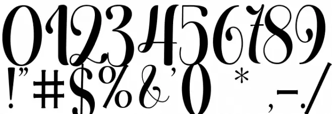 Heartbeat regular Font OTHER CHARS