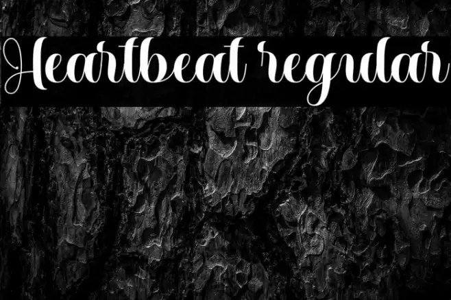 Heartbeat regular Font examples