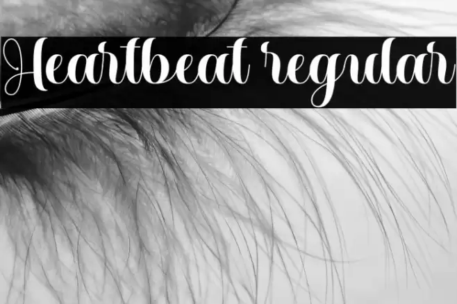 Heartbeat regular Font examples