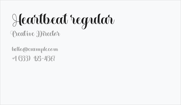 Heartbeat regular Business Card