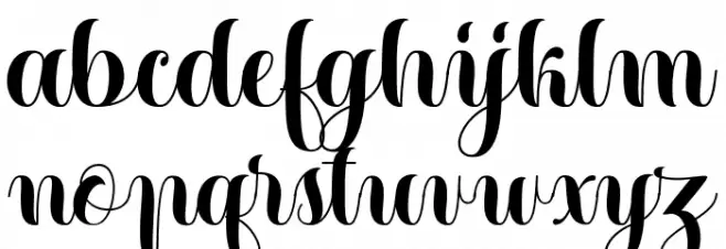 Heartbeat regular Font LOWERCASE