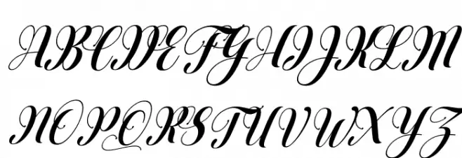 Heartbeatitalic Caratteri MAIUSCOLE