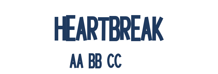 Heartbreak Font Preview