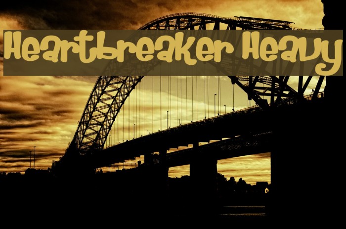 Heartbreaker Heavy Font examples
