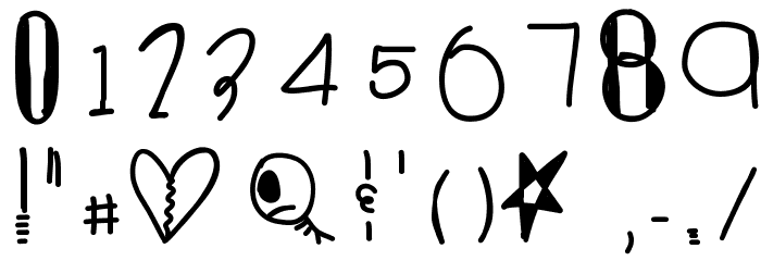 Heartbreaks Font OTHER CHARS
