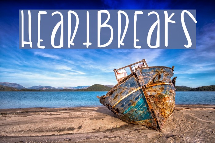 Heartbreaks Font examples