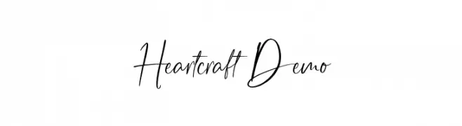 Heartcraft Demo  フリーフォントのダウンロード