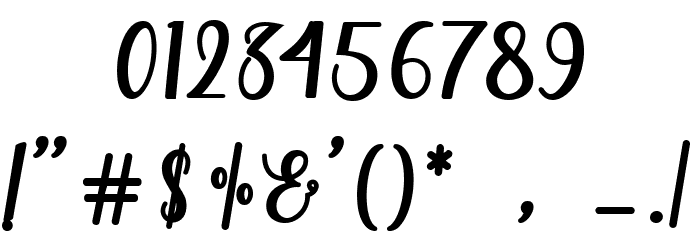 HeartedScript Font OTHER CHARS