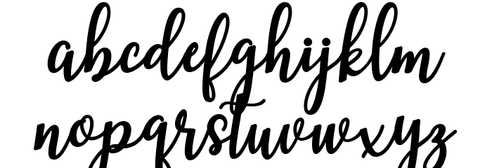HeartedScript Font LOWERCASE