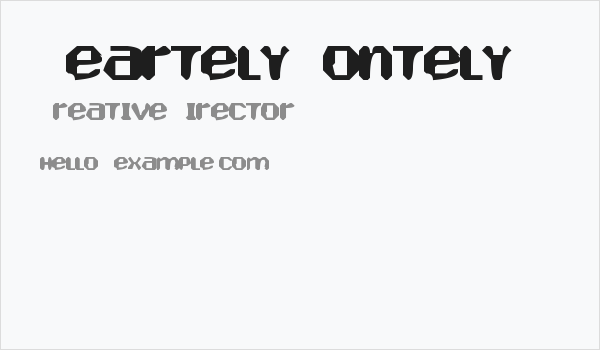 Heartely Fontely Business Card
