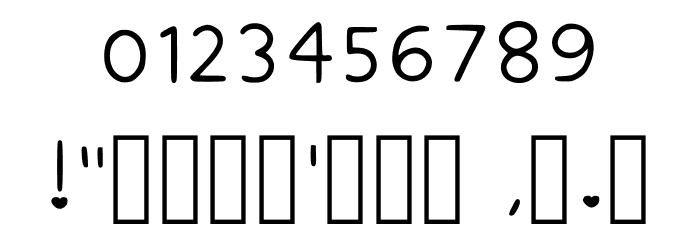 Heartfullie Regular Font OTHER CHARS