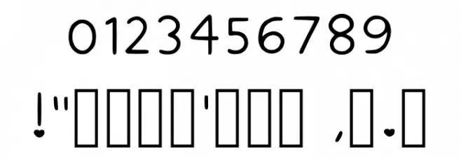 Heartfullie Regular Font OTHER CHARS