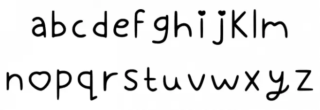 Heartfullie Regular Шрифта строчной