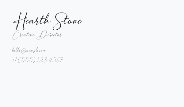 Hearth Stone Business Card