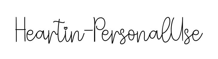 Heartin - Personal Use  Frei Schriftart Herunterladen