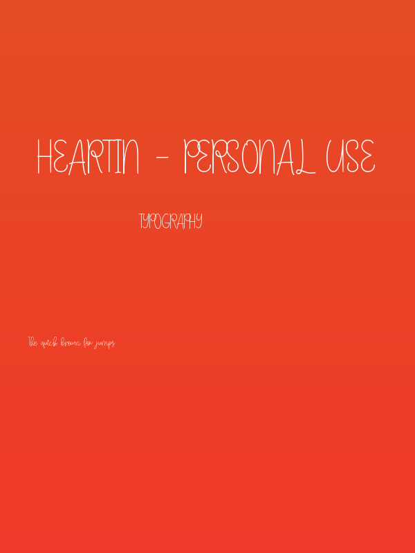 Heartin - Personal Use Poster