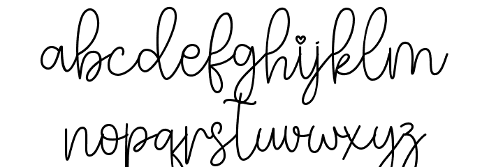 Heartin - Personal Use Font LOWERCASE