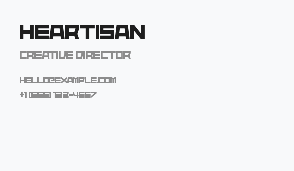Heartisan Business Card