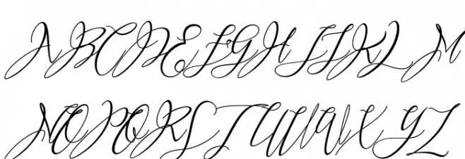 Heartkything フォント 大文字