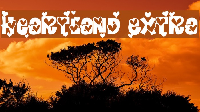Heartland Extra Font examples