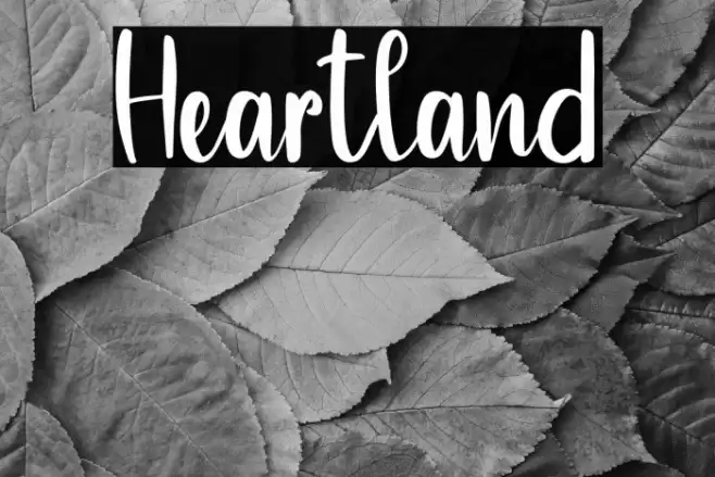 Heartland Font examples