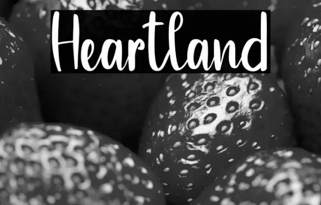 Heartland Font examples
