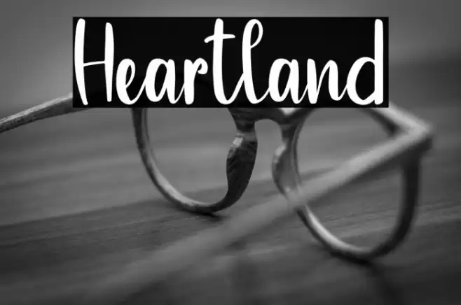 Heartland Font examples