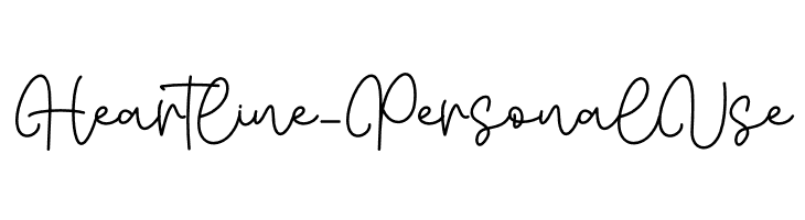 Heartline - Personal Use Schriftart