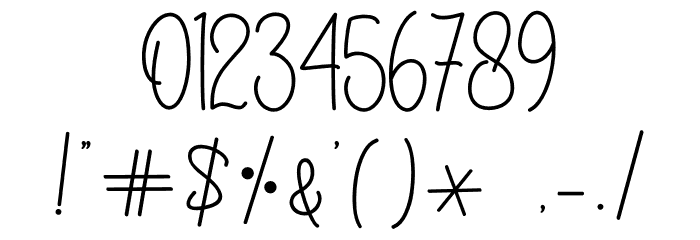 Heartline - Personal Use Font OTHER CHARS