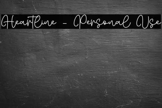 Heartline - Personal Use フォント examples