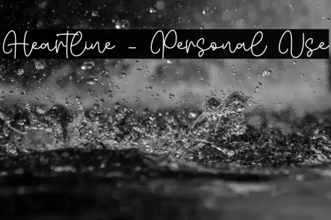 Heartline - Personal Use フォント examples