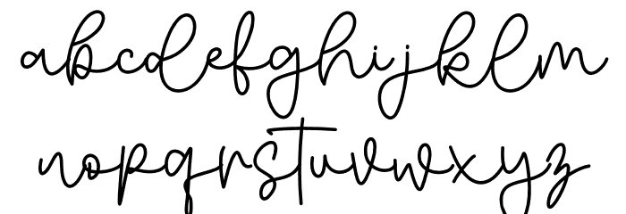Heartline - Personal Use Font LOWERCASE