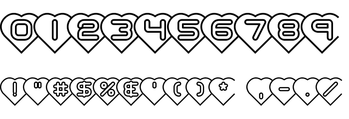 Hearts -BRK- Schriftart Anderer Schreiben