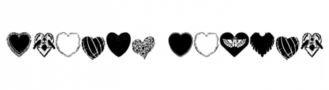Hearts Galore  Fuentes Gratis Descargar
