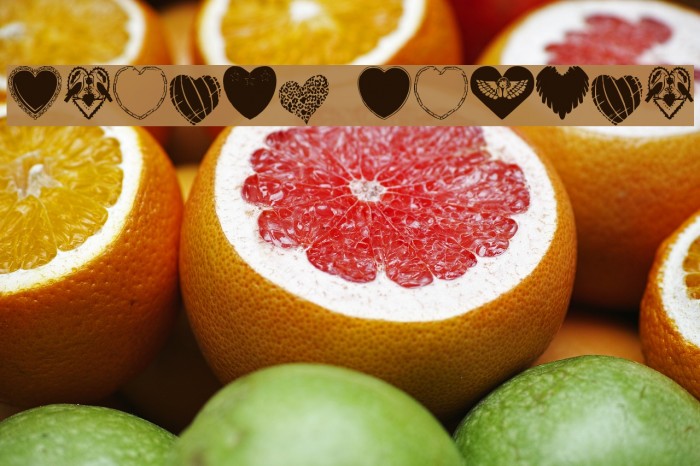 Hearts Galore फ़ॉन्ट examples