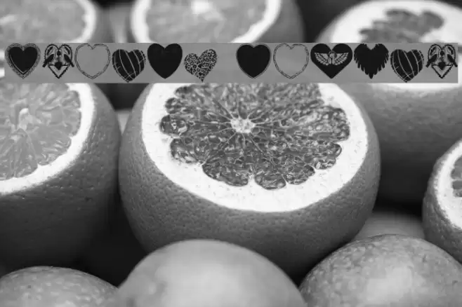 Hearts Galore Font examples