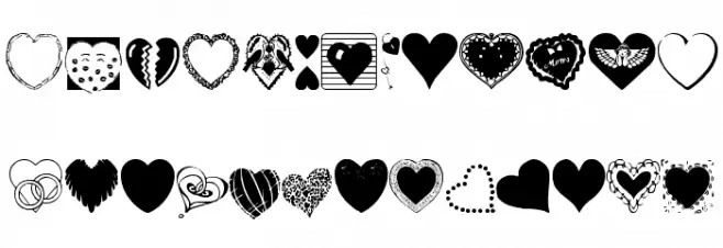 Hearts Galore Polices MINUSCULES