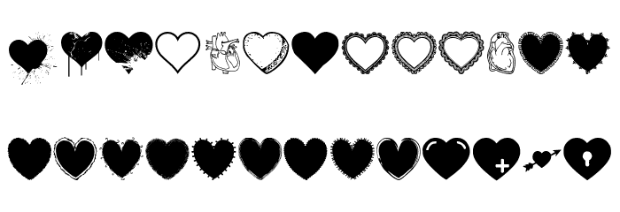 Hearts Salad Font LOWERCASE