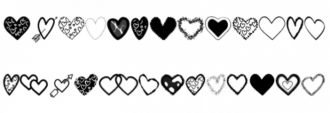 Hearts Shapes Tfb 字体 小写
