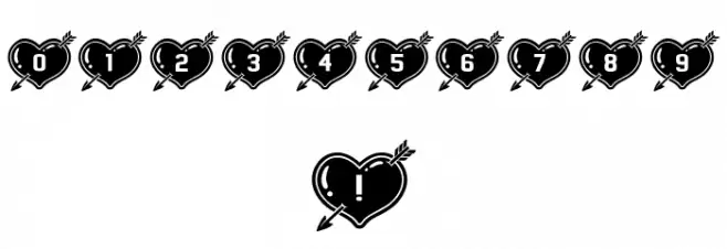 Hearts and Arrows Regular Font OTHER CHARS