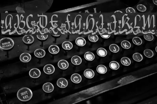 Hearts and Flowers Font examples